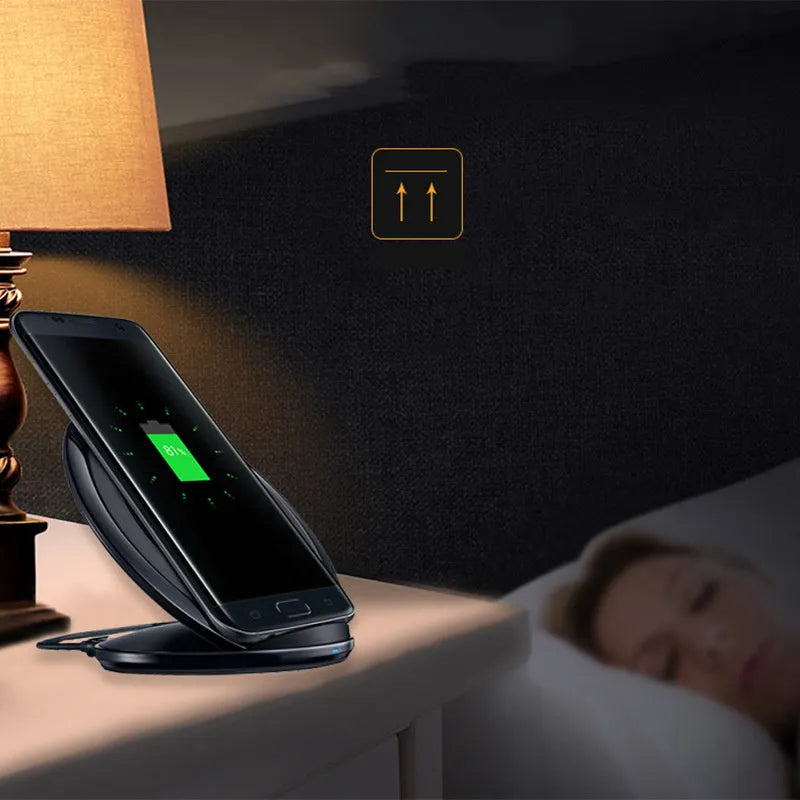 Qi wireless fast charger for Samsung Galaxy Note Edge in black or white with USB connection