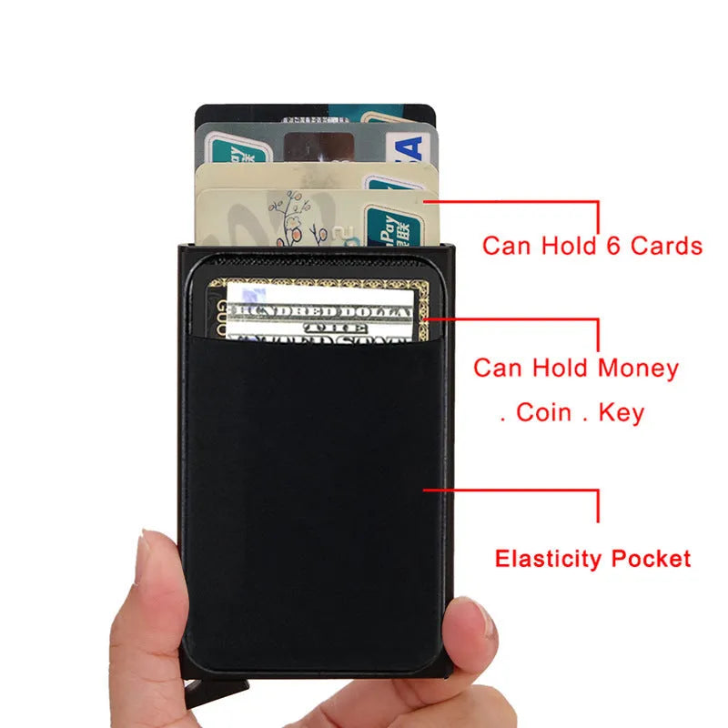 Aluminium alloy metal credit card holder with frosted finish in multiple colours