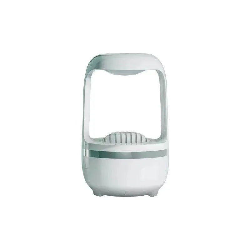 Anti gravity water drop humidifier USB powered round shape atmosphere lamp white black ABS plastic 120x120x229mm