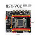 X79-VG2 desktop computer motherboard with LGA 2011 CPU socket and PCIe slot.