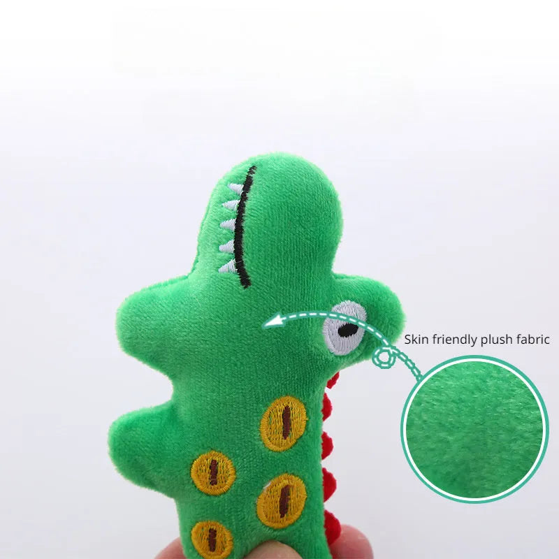 Plush cat toy shaped like animal with catnip for interactive pet play