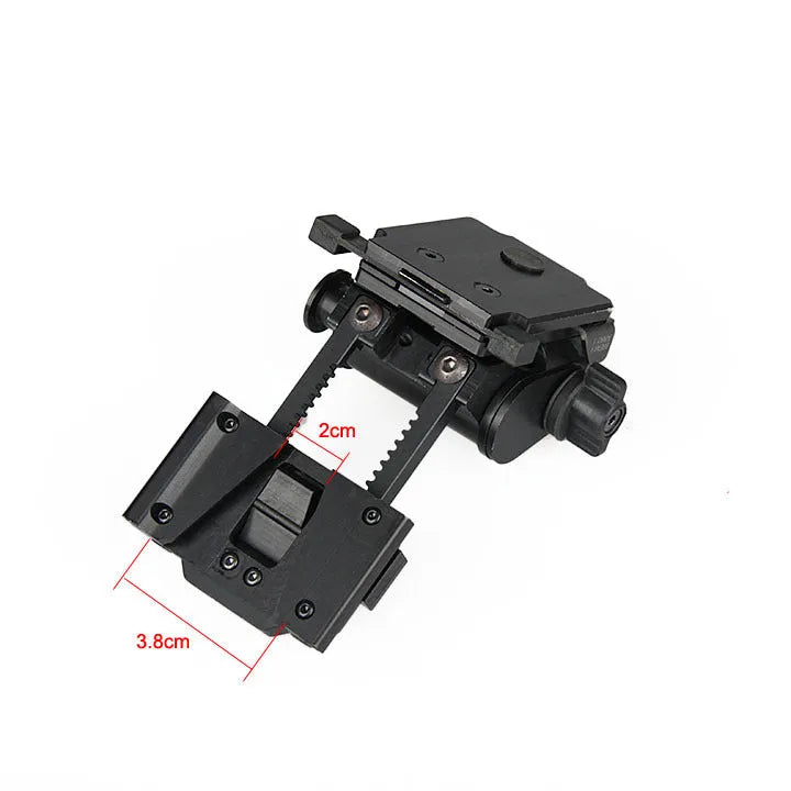 Dark earth coloured metal alloy L4 G24 night vision helmet mount with OPS-Core breakaway base