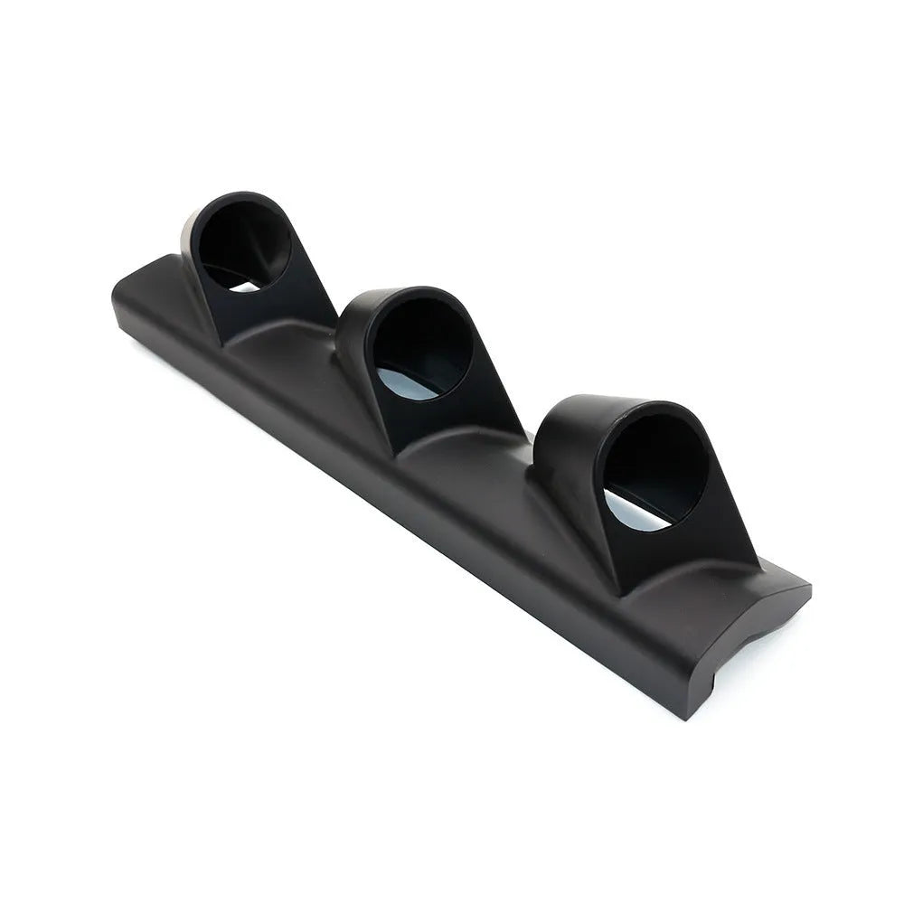 Black ABS plastic instrument stand for 52mm gauges with three mounting holes