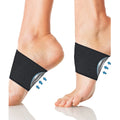Flat foot support bandage with elastic arch support and heart pad design