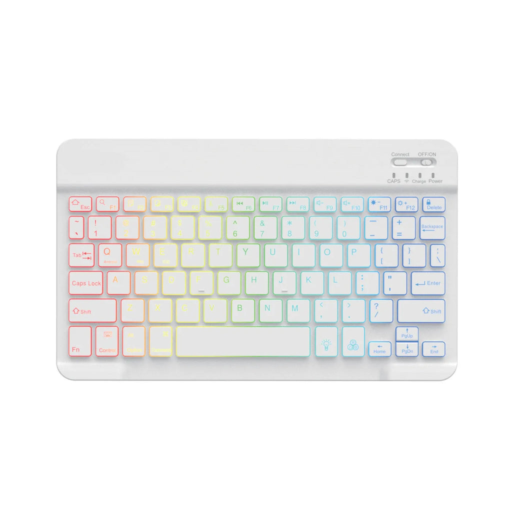 10-inch Bluetooth wireless keyboard with colourful backlight for tablet and mobile phone