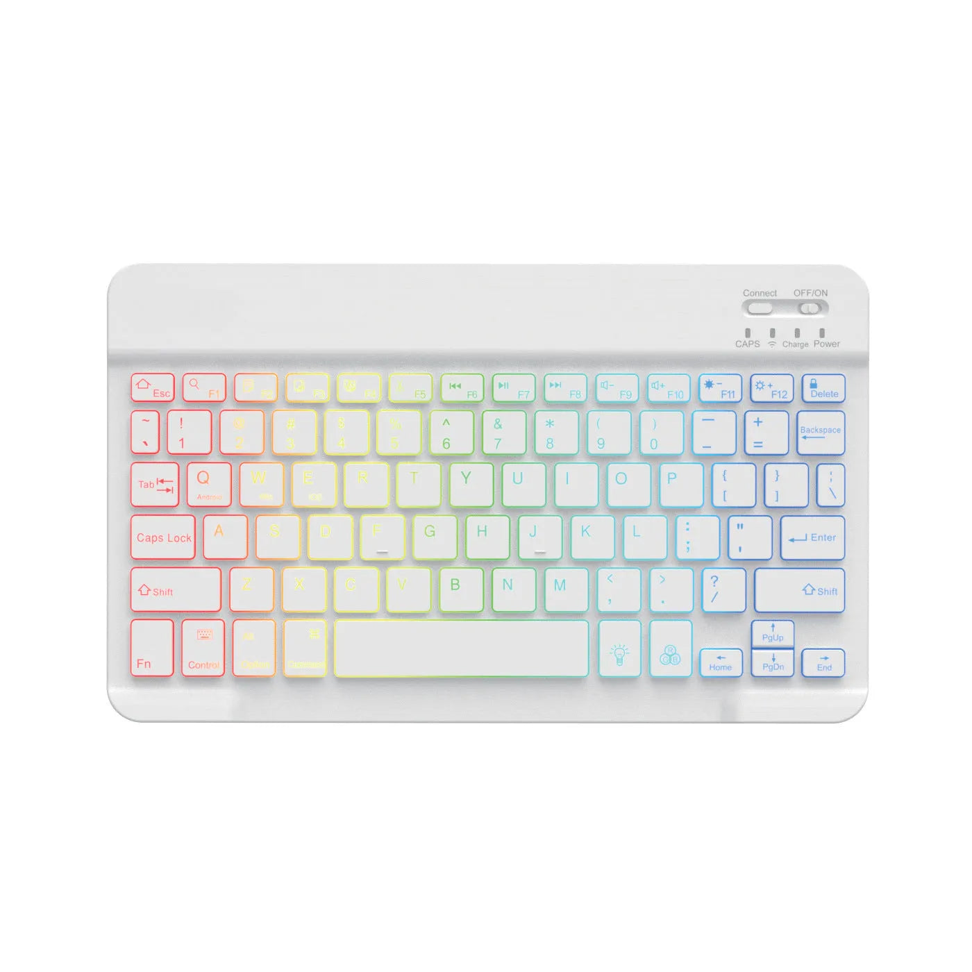 10-inch Bluetooth wireless keyboard with colourful backlight for tablet and mobile phone
