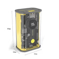 Transparent industrial power bank showing internal aluminum case and battery cells