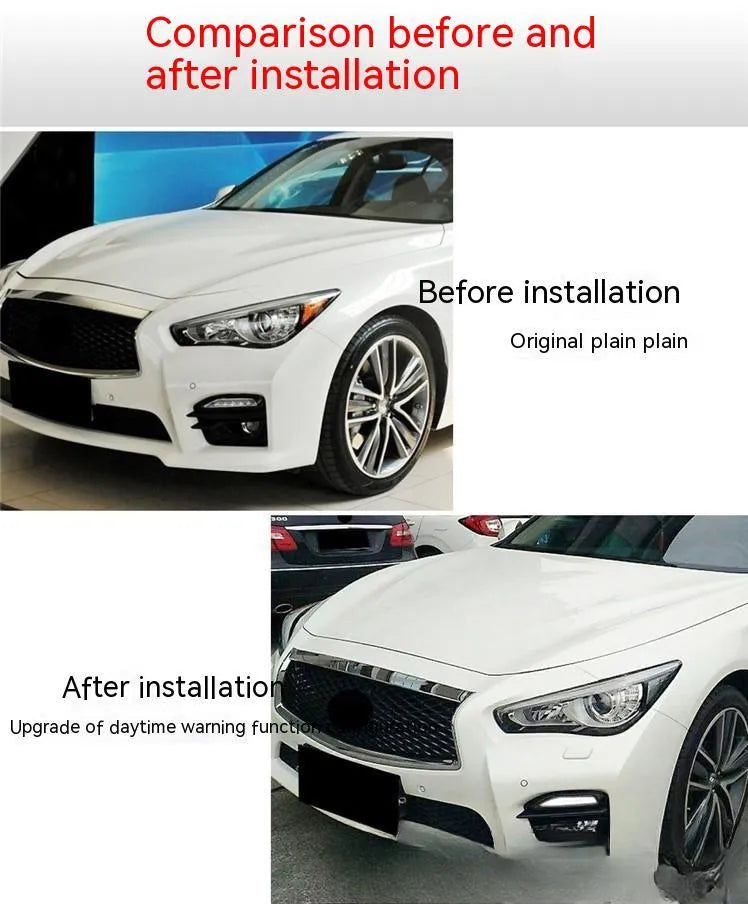 Infiniti Q50 Q70 front bumper LED turn signal fog daytime running lamp unit