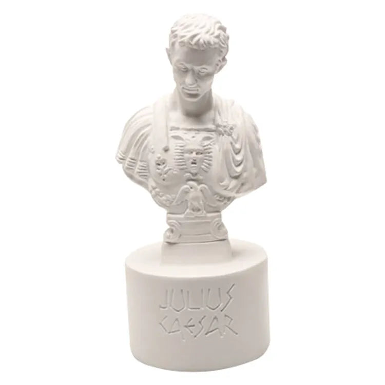 White synthetic resin pen holder with American creative character modelling design
