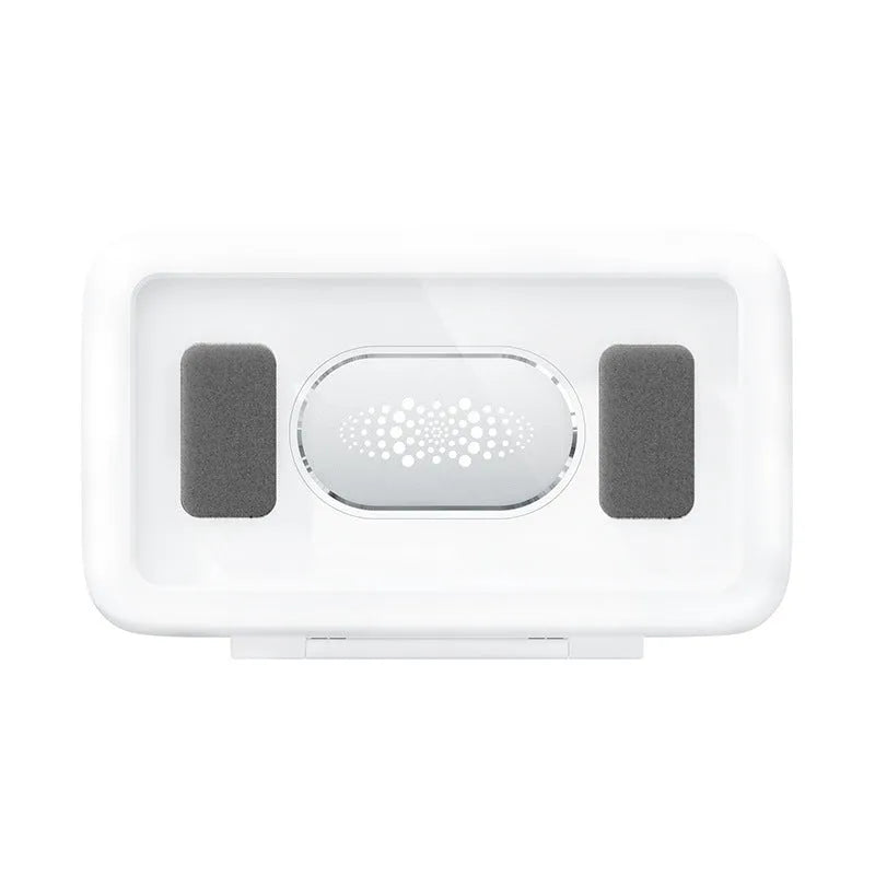 Waterproof phone holder for bathroom and kitchen with touch screen and anti-fog window