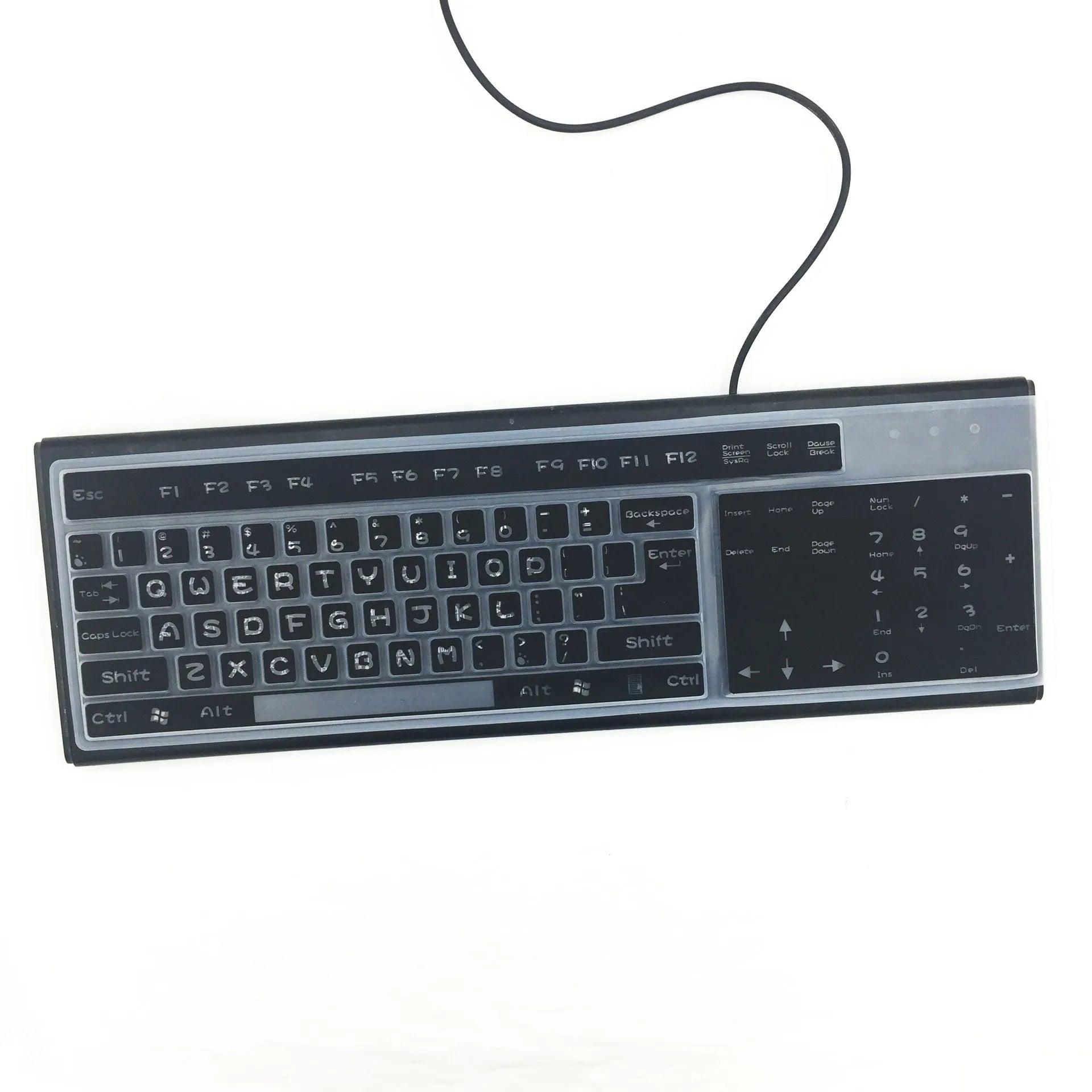 Transparent silicone keyboard dust film for laptop, dustproof and waterproof protective cover