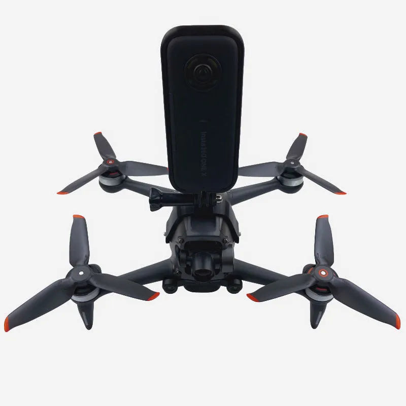 3D-printed hard plastic action camera expansion bracket with soft sponge layer for drone mounting