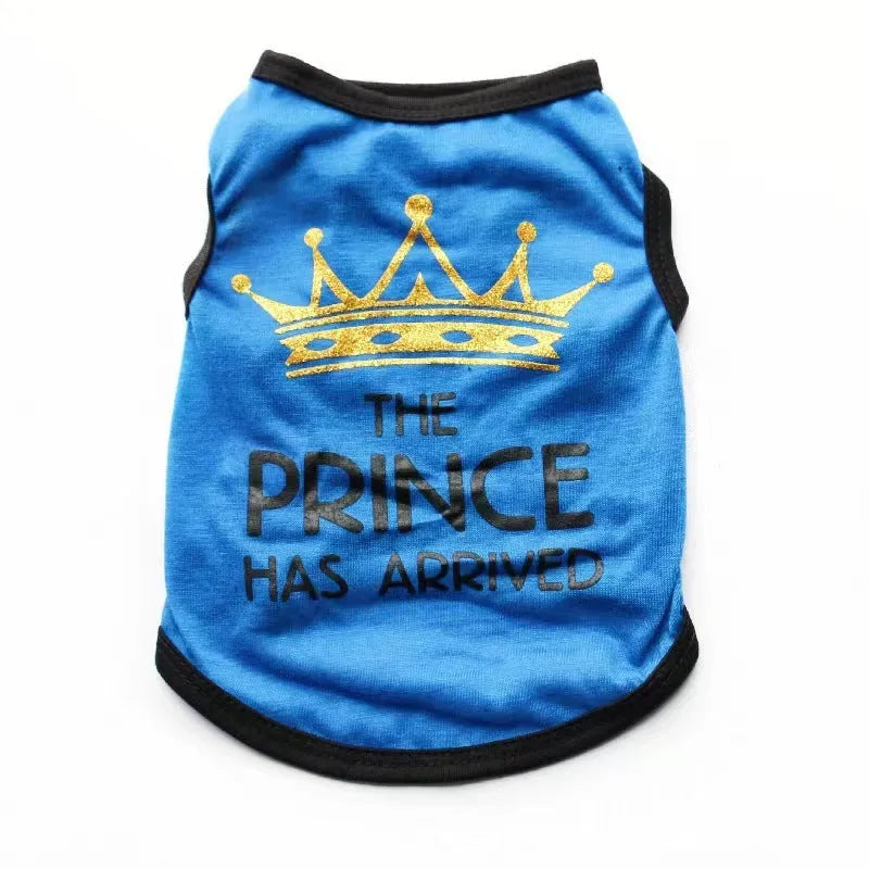 Cotton dog vest for puppies in multiple colours and sizes for spring and summer wear