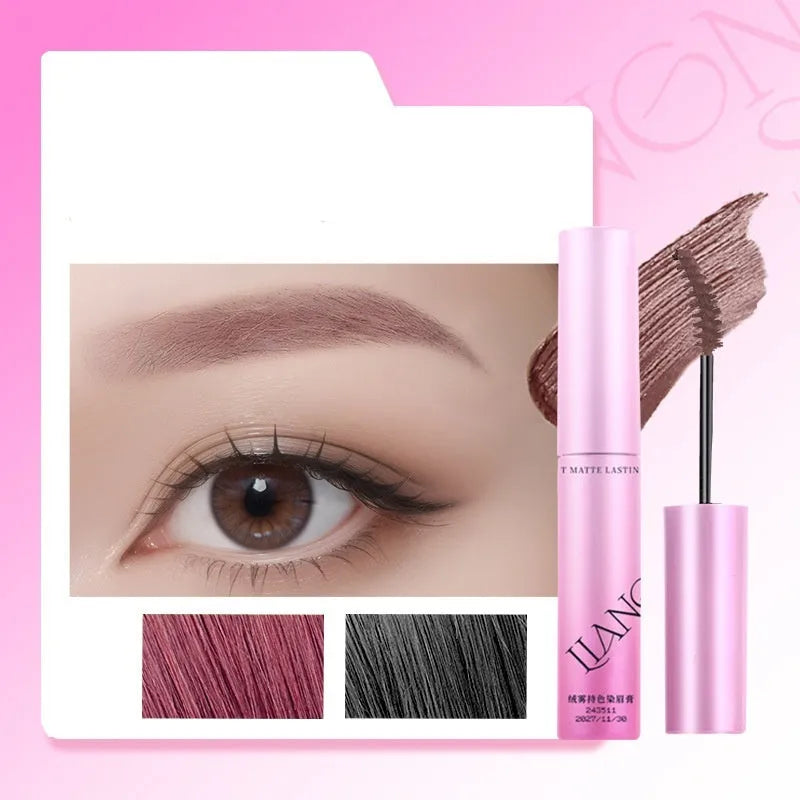 Long-lasting Velvet Eyebrow Cream compact in one of four shades: grey, brown, black, or brown, 4.5g net content.
