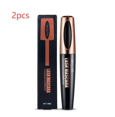 Black waterproof mascara tube for thick, long, curled lashes that resist smudging.