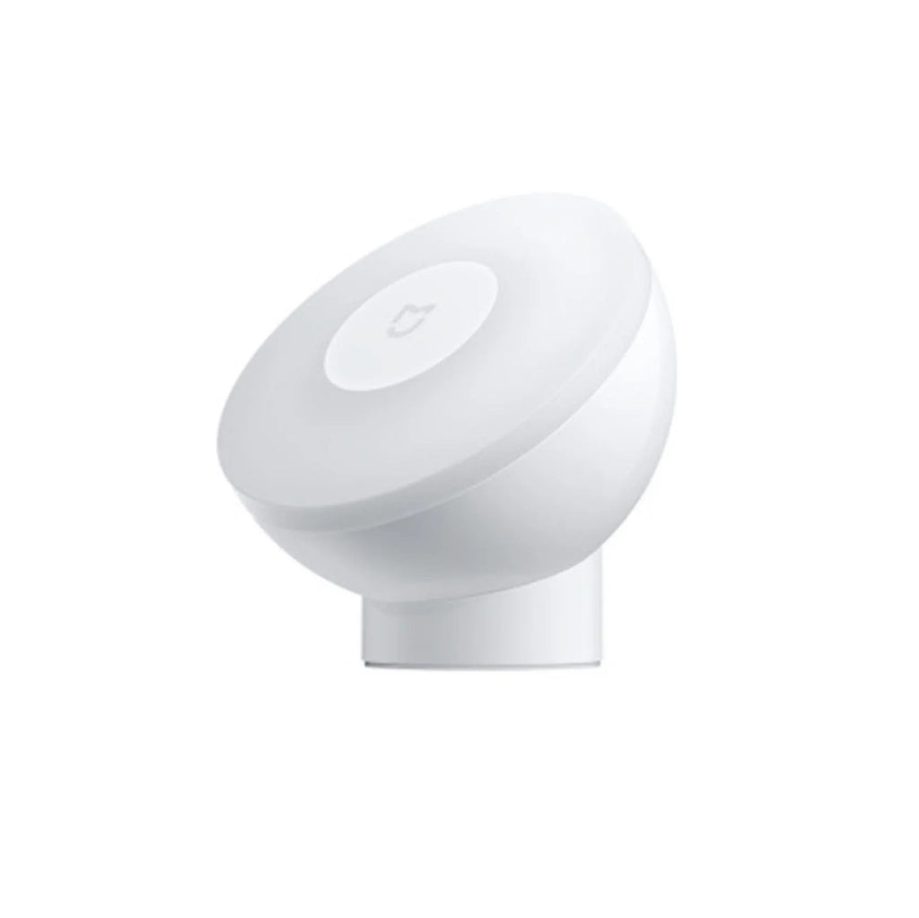White modern bedside table lamp with Bluetooth and motion sensor features
