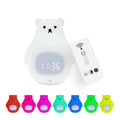 Big white bear silicone night light with remote control and timer functions