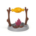 Barbecue-themed tumbling cat food feeder toy measuring 30cm with food dispensing function