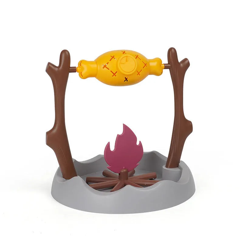 Barbecue-themed tumbling cat food feeder toy measuring 30cm with food dispensing function