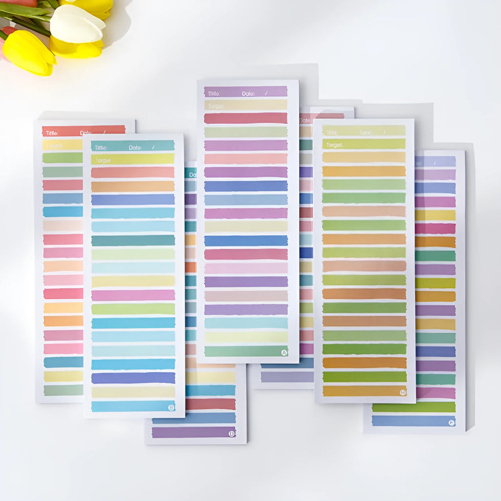 Cartoon-themed student notepad with plastic storage box in multiple colour options