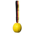 Floating camouflage and yellow EVA tetherball dog toys in three sizes: 6.5cm, 7cm, and 9cm diameters