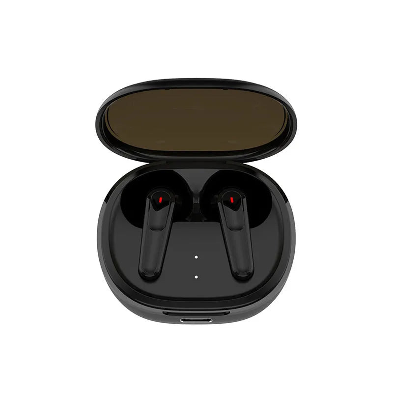 Black Bluetooth wireless headset with noise reduction and in-ear design