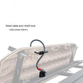 Plastic sheathed steel cable roof platform lock for securing kayaks and camping equipment