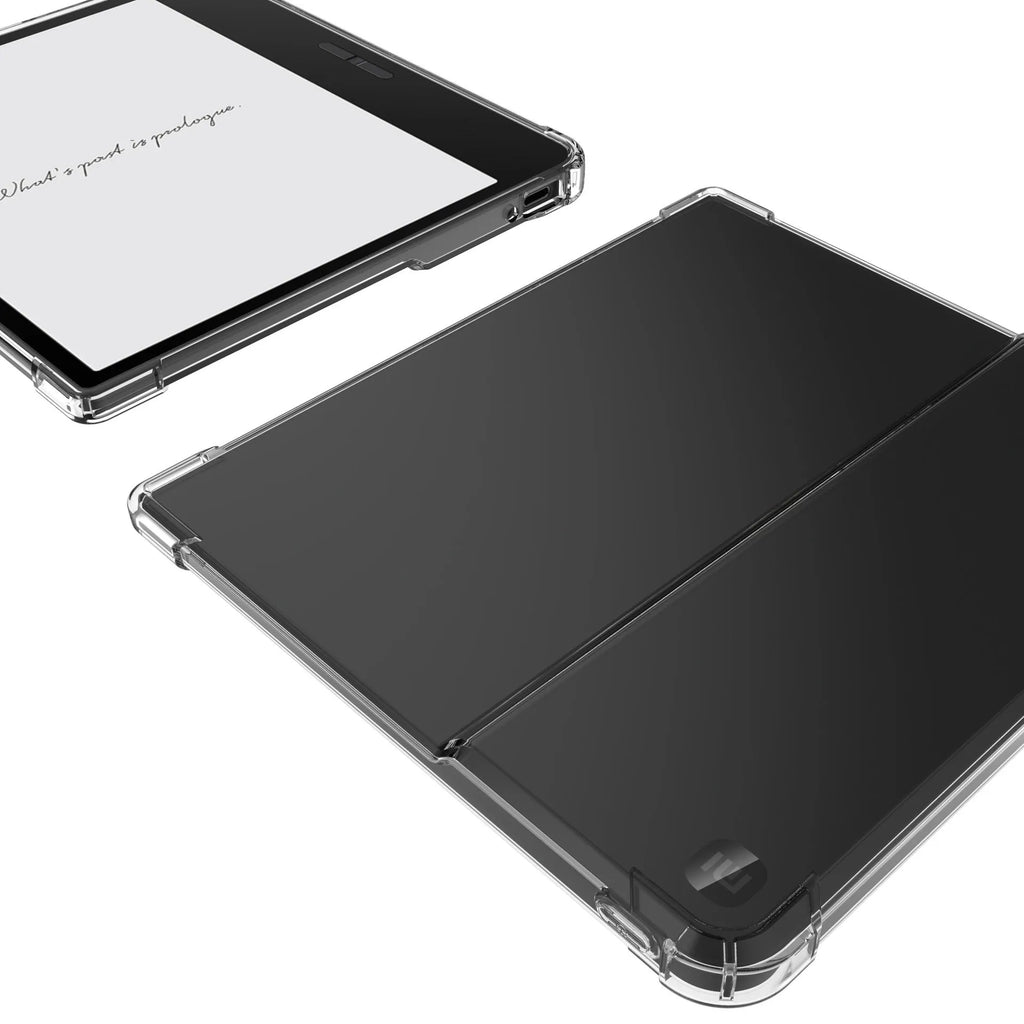Transparent airbag protective case for 7-inch Xiaomi device showing shockproof design