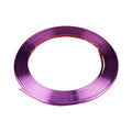 Electroplated purple PVC wheel hub trim roll measuring 8 metres for car decoration and protection