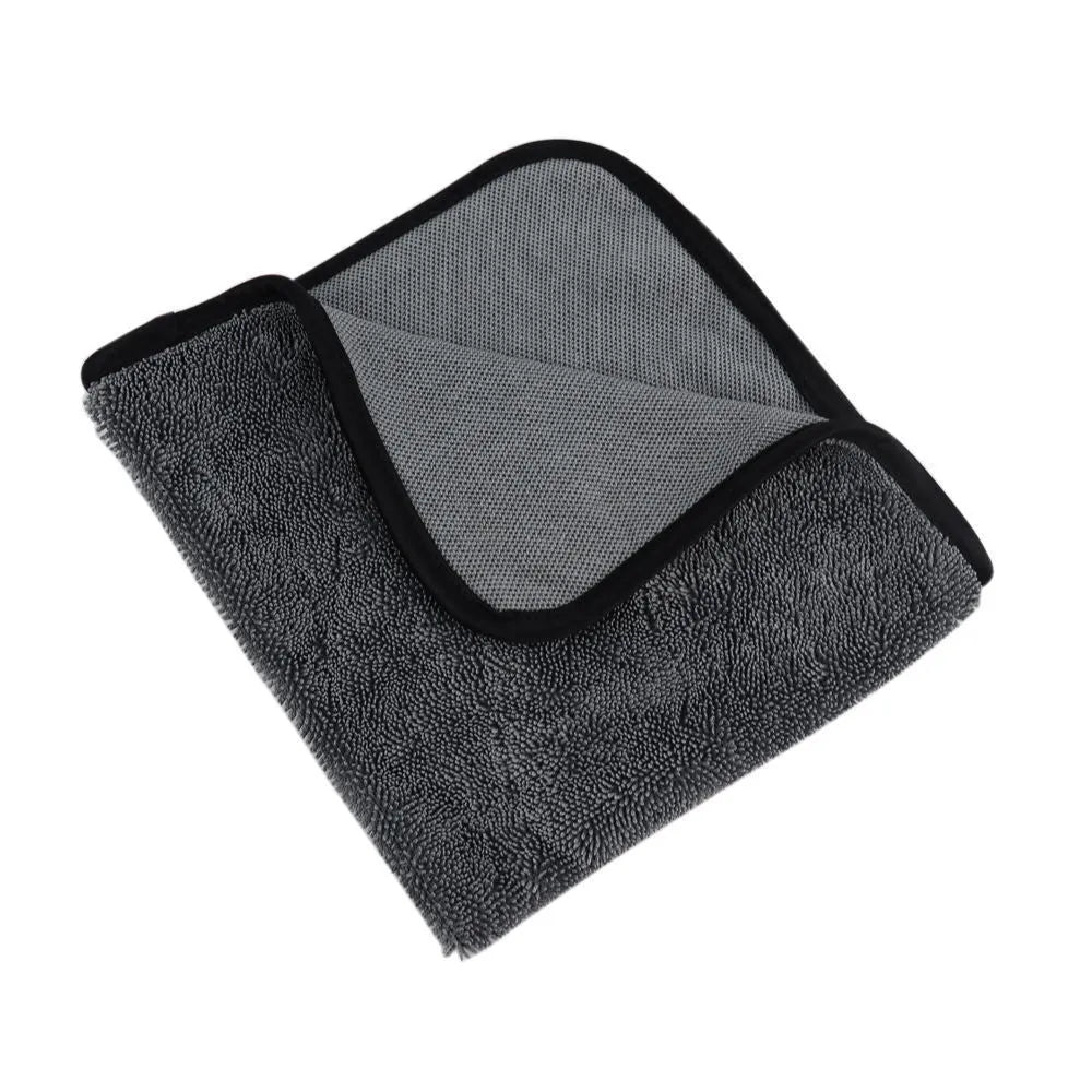 Grey 40x40 centimetre microfiber car wash drying towel for vehicles