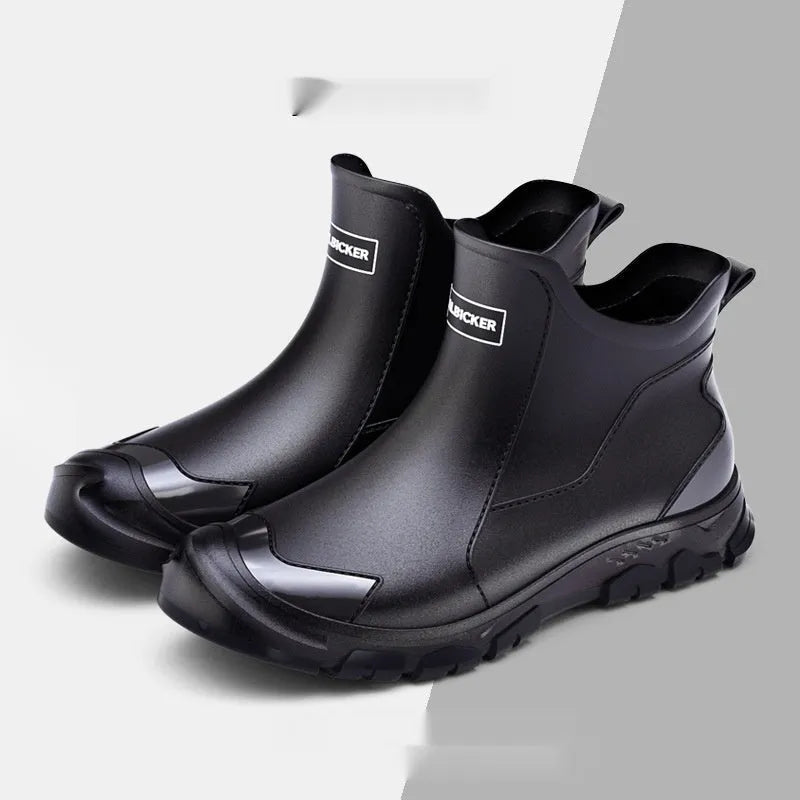 PVC low-tube outdoor wading shoes with non-slip soles in various colour options