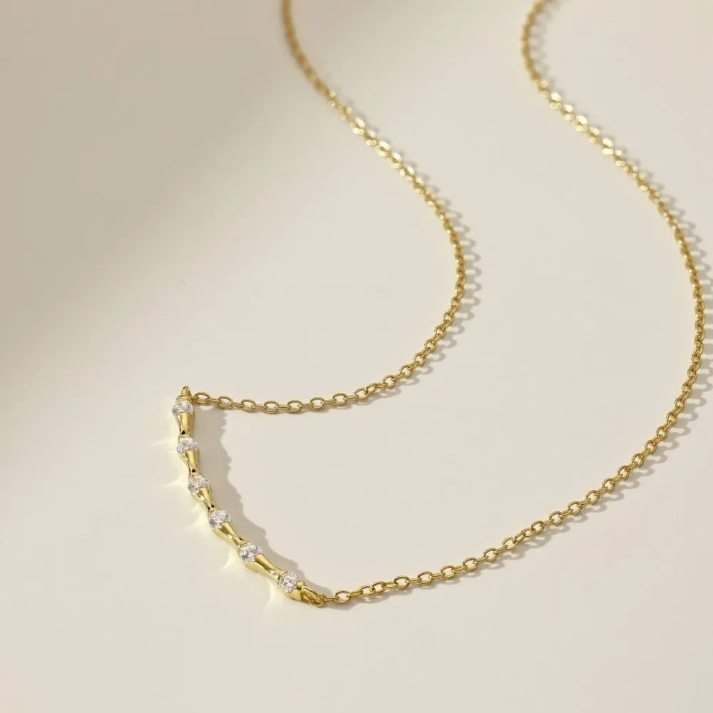 925 silver simple fashionable all-match necklace for women with electroplated finish