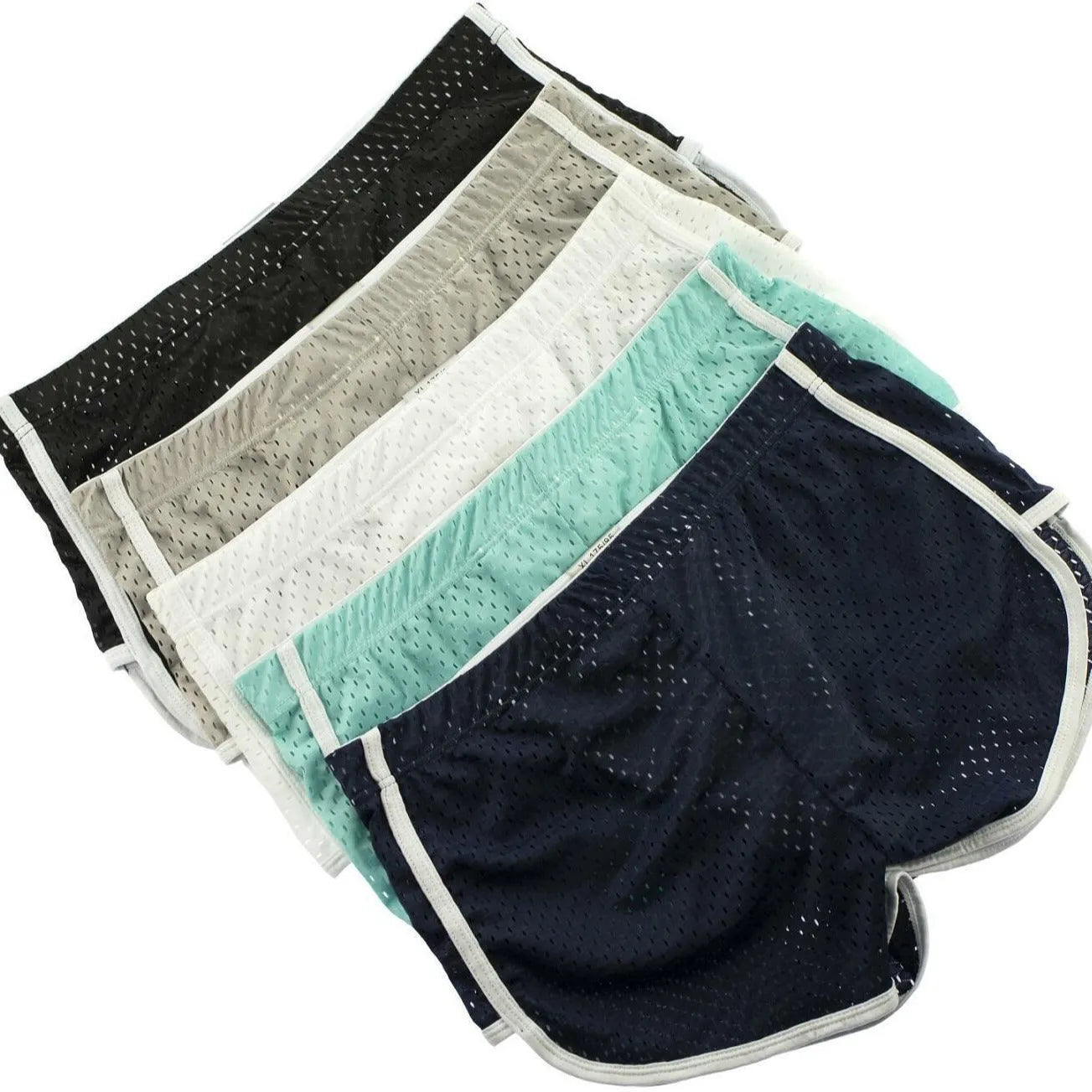 Men's cotton boxer shorts in multiple colours on a white background