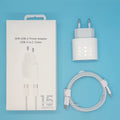PD20W direct charge mobile phone charger with USB port for EU or US outlets