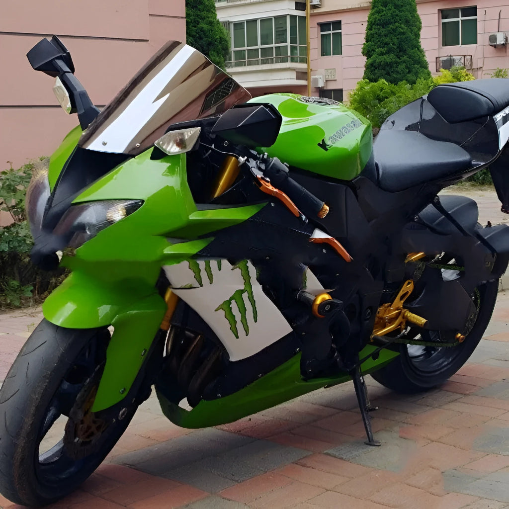 Motorcycle windscreen for Kawasaki ZX-6R 636 and ZX-10R in blue and brown tint options