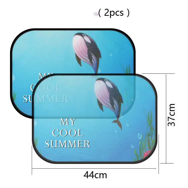 Electrostatic car side window sunshade made from nylon mesh material