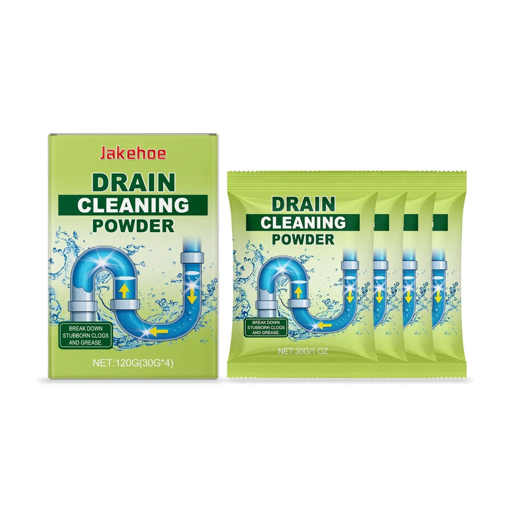 120G drain cleaning powder container with sodium hydroxide formula for kitchen and bathroom pipes
