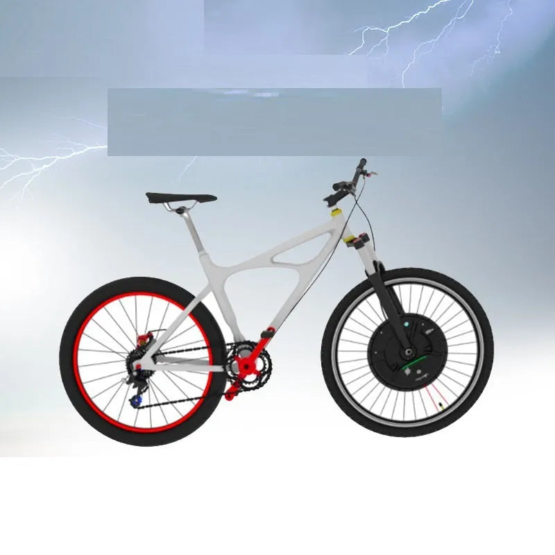 Third generation intelligent micro-power bicycle hub motor wheel for mountain bike electric conversion in black