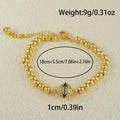 Women's copper bracelet with single zircon ball in heart-shaped Arabic style design