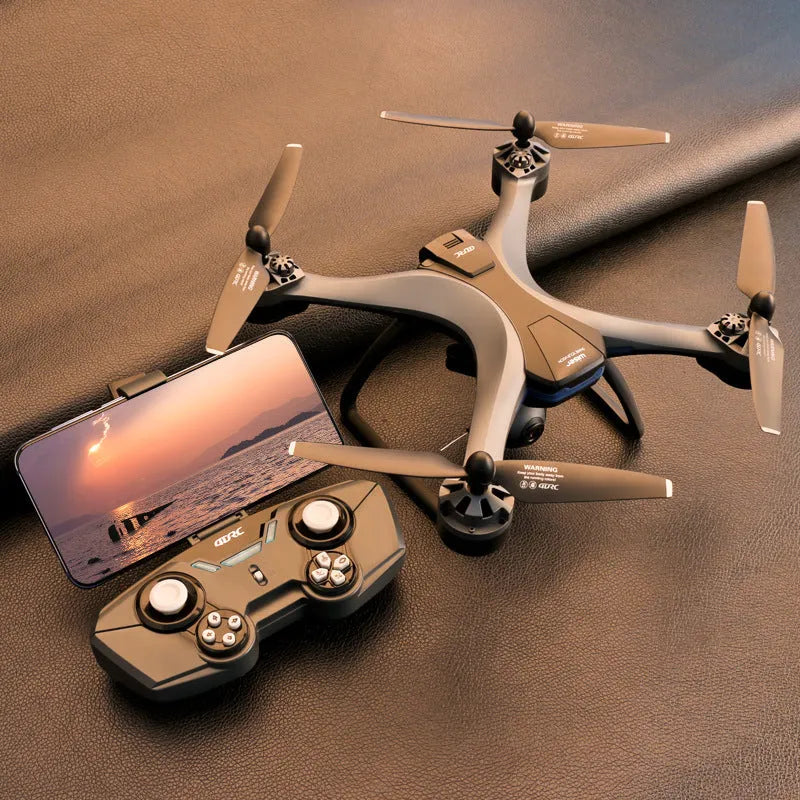 GPS quadrocopter remote control plane with anti-fall design, dual cameras, and plastic construction