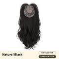 Natural black high temperature fiber wig with big wave style and breathable cap for ladies