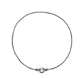 S925 sterling silver clavicle necklace for women on a model, showing the polished chain and clasp.