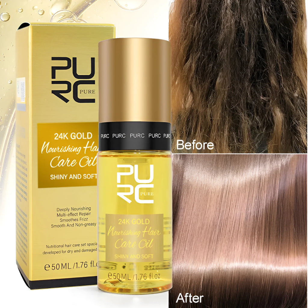 Yellow 50ml curly hair repair essential oil bottle for split ends and scalp oil control treatment