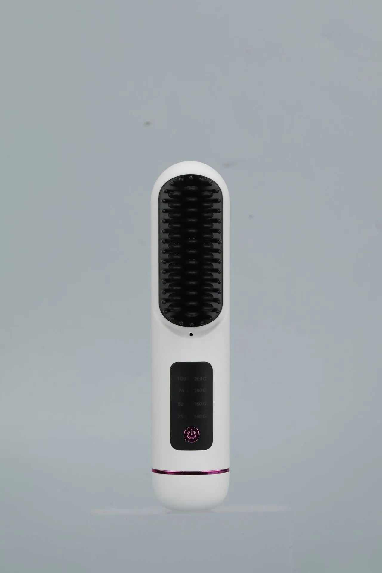 Portable hair straightener comb with negative ion technology in white, blue, or grey colours