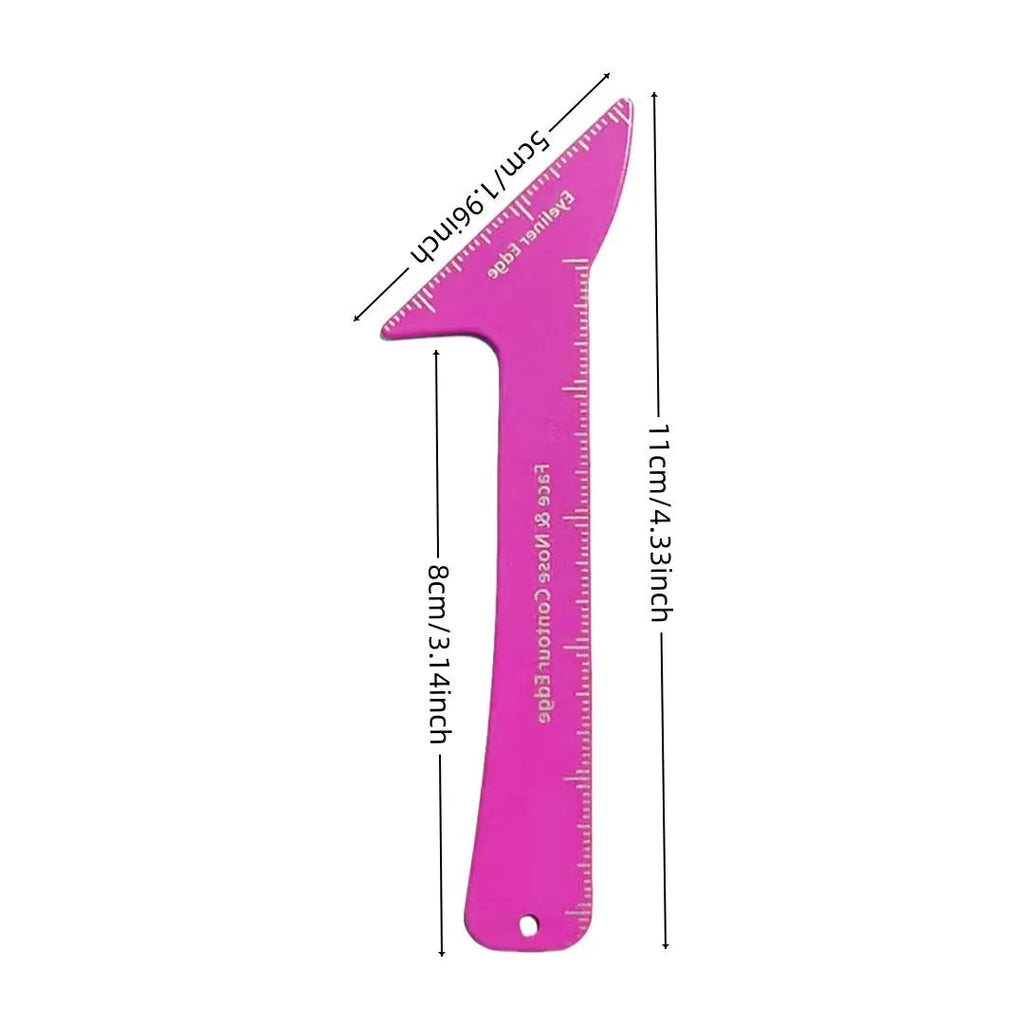 Reusable 3-in-1 eyeliner and contour stencil tool for hooded eyes in LaserFX and Pink colours.