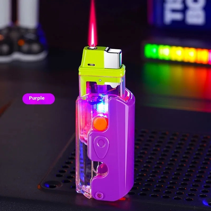Colourful plastic radish lighter in orange, purple or green with wind-resistant function