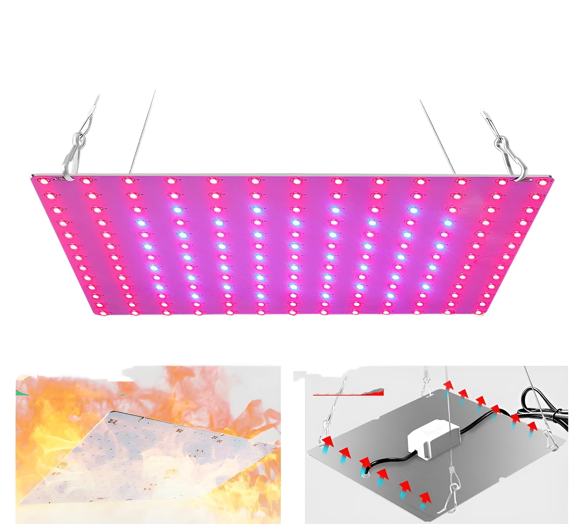 D section aluminium plant growing light with hook for indoor fruits and vegetables