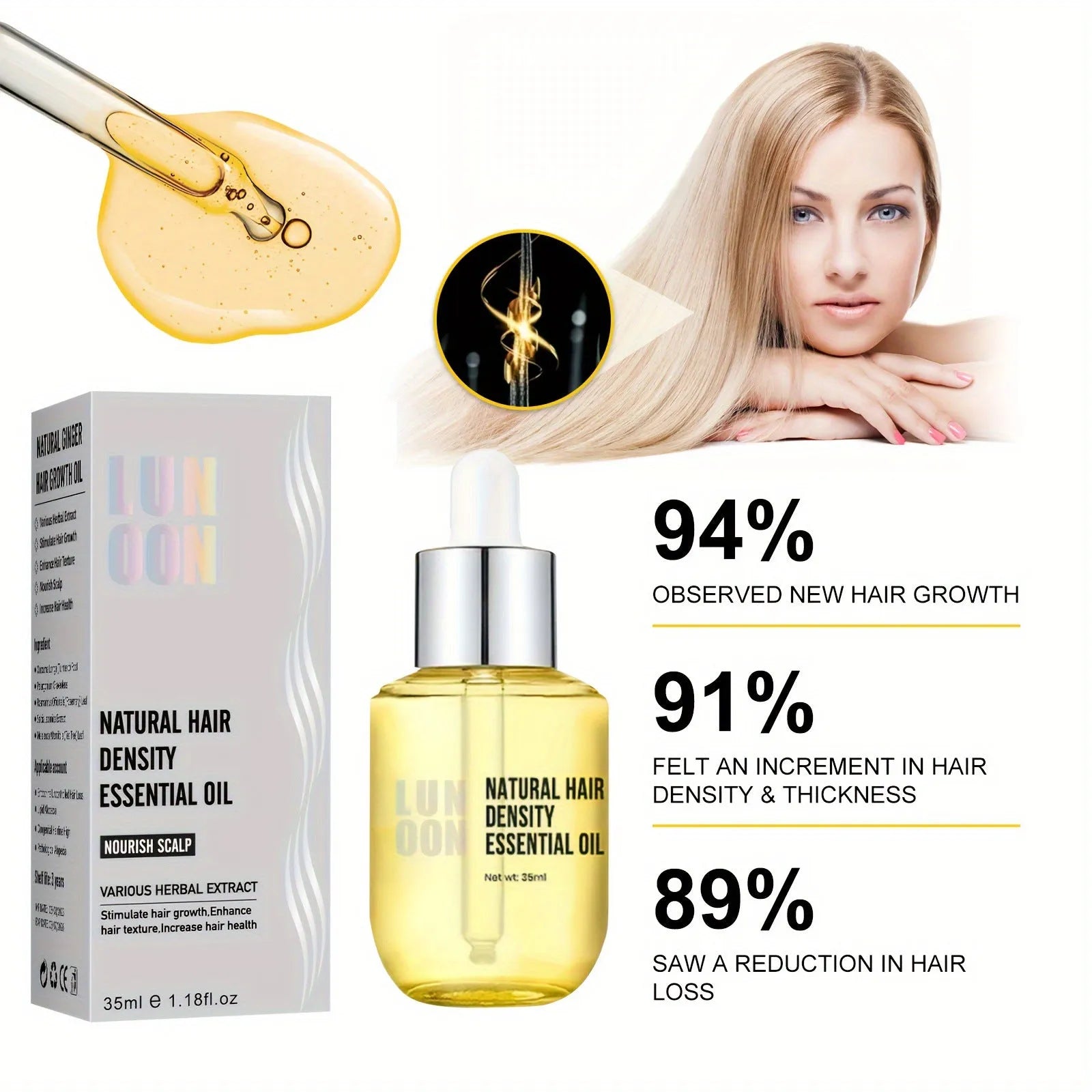 35ml hair care essential oil bottle for damaged hair repair and root strengthening