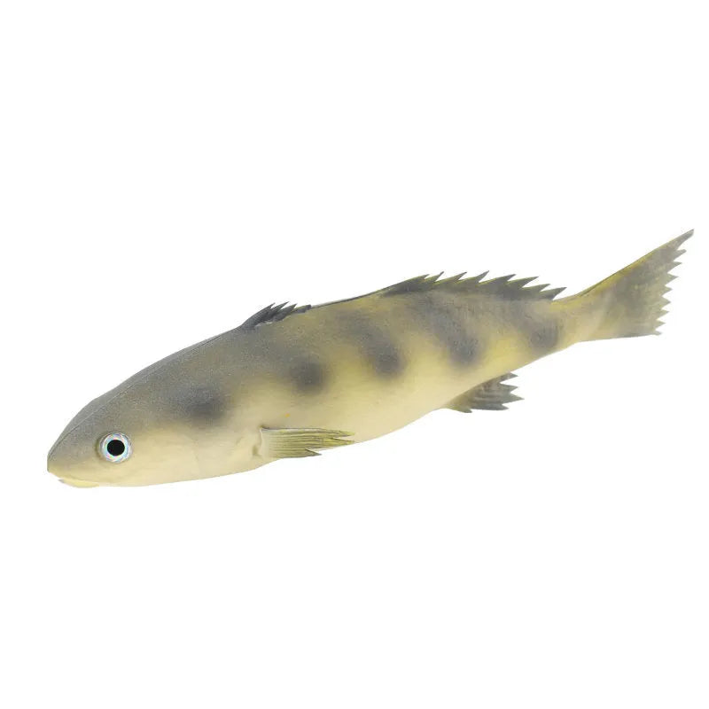 Three PU simulated fish ornaments showing yellow-fin tuna, yellow fin tuna, and small tuna marine models