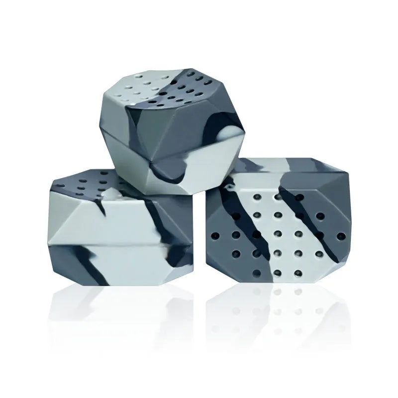 Two camouflage design silicone facial muscle fitness balls for masseter exercise in transparent packaging
